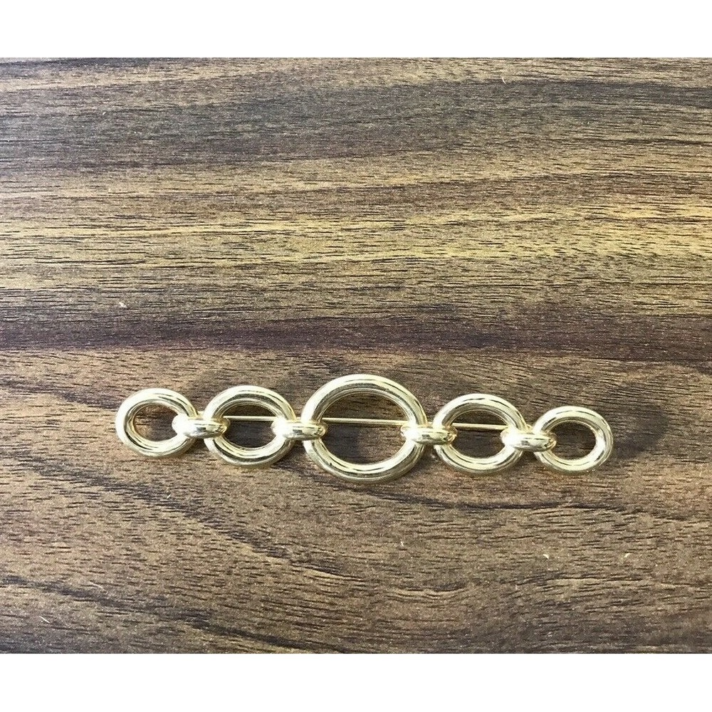 Vintage Monet geometric long Brooch PIN Designer statement